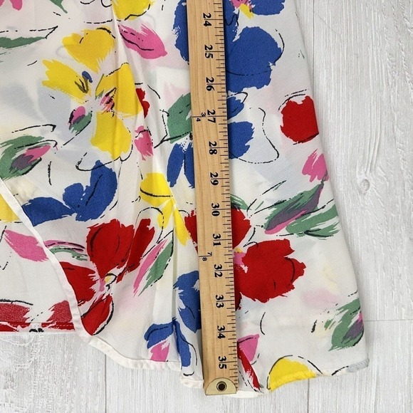RIXO x Target Midi Dress Size 0 Floral Mock Neck Cascade Ruffle Colorful Artsy - Picture 15 of 16
